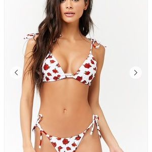 Forever 21 floral printed swim top